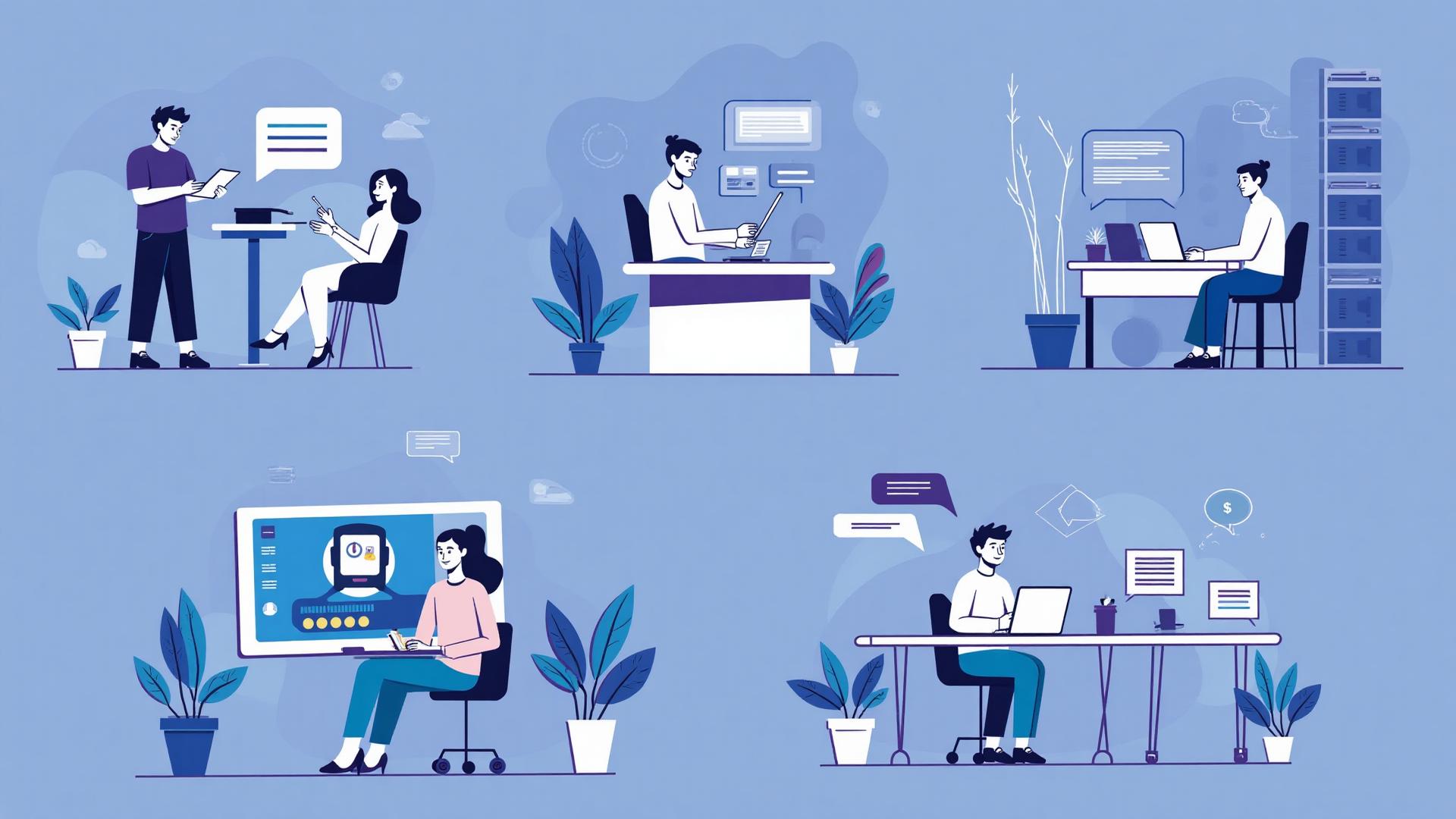 AI Back Office Illustration